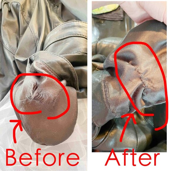 90s Boxy Dark Green Leather Jacket: Oversized Unisex Style - Picture 9 of 9